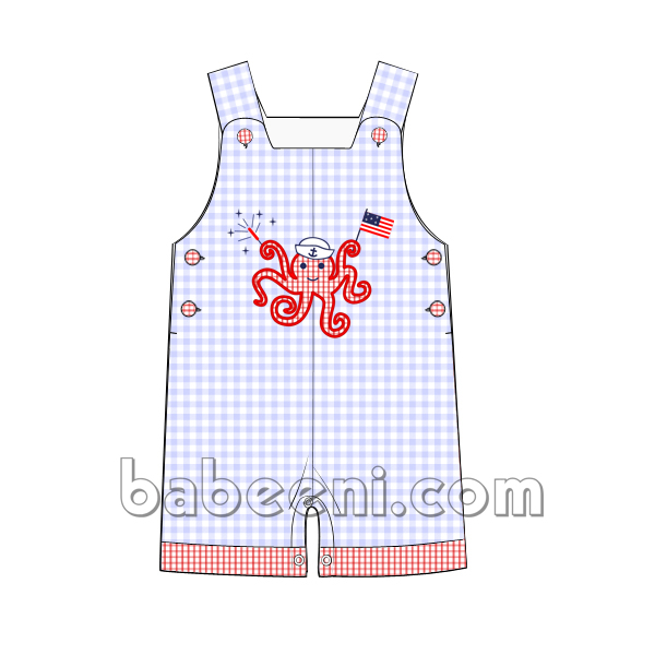 Adorable Independent Octopus shortall for little boy- BC 787